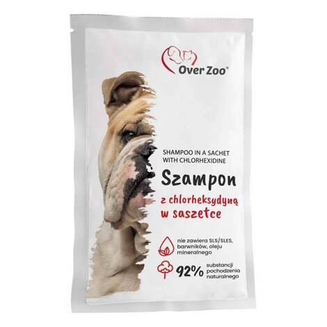 Over Zoo Szampon dla psów i kotów z chlorheksydyną w saszetce 20 ml