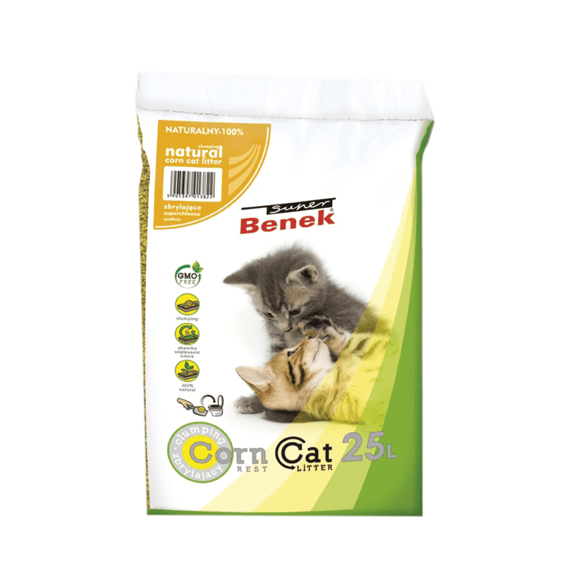 Żwirek dla kota Certech Super Benek Corn Cat Naturalny 25 L