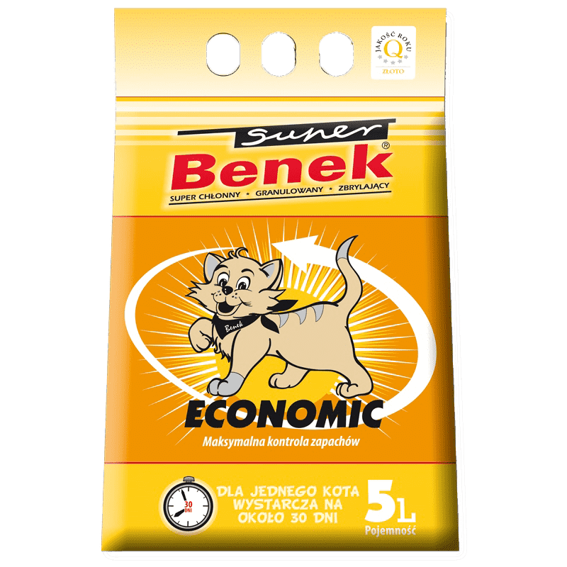 Certech Super Benek Economic bentonitowy żwirek dla kota 5 l Dostawa GRATIS od 159 zł + super okazje