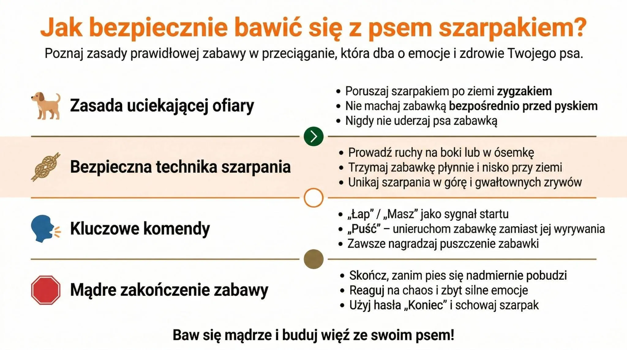 Jak bezpiecznie bawić się z psem szarpakiem?