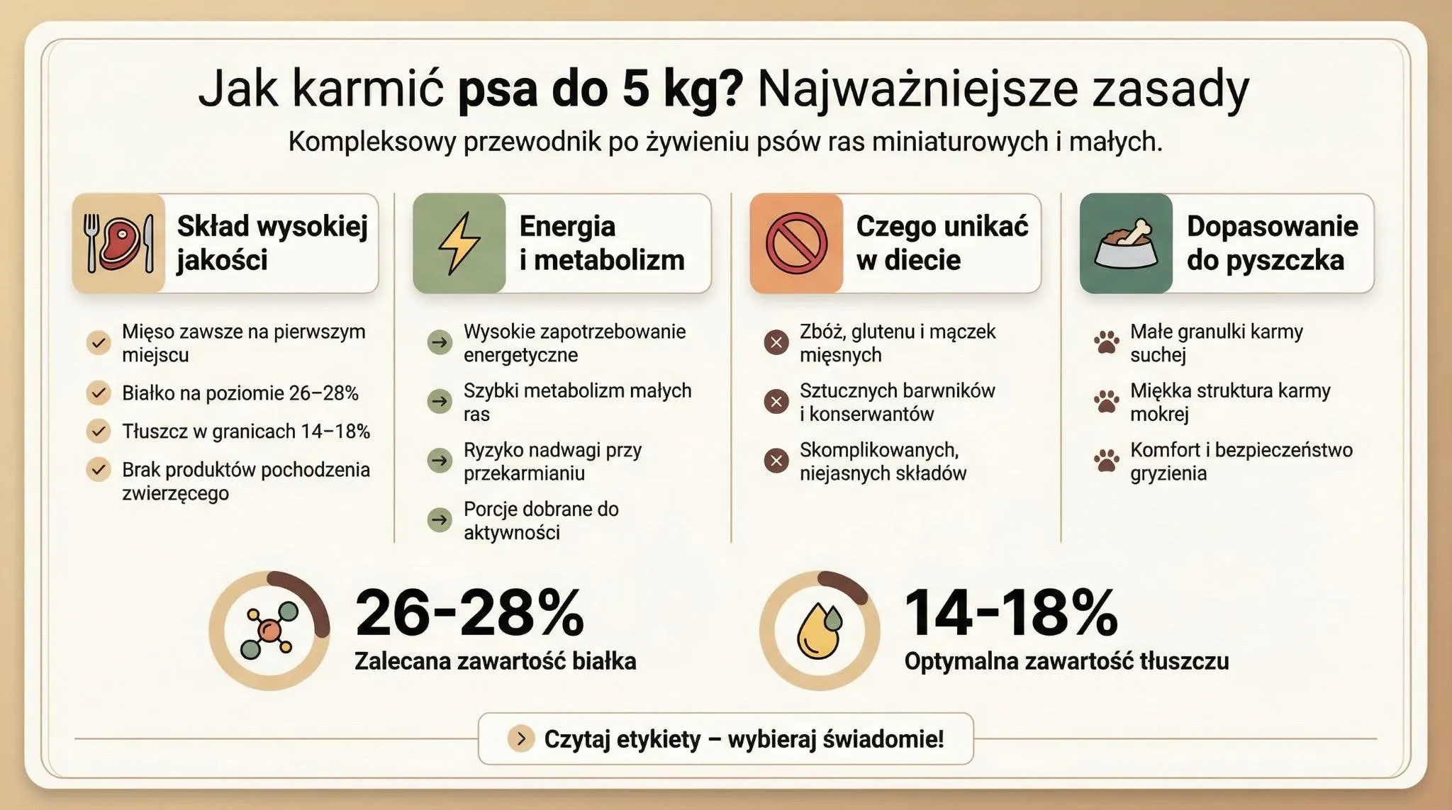 Jak karmić psa do 5 kg? Najważniejsze zasady
