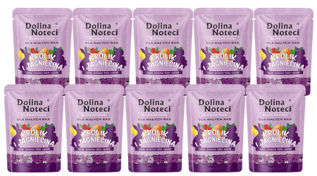 Dolina Noteci Superfood Karma mokra dla psów małych ras królik i jagnięcina zestaw 10 x 100 g