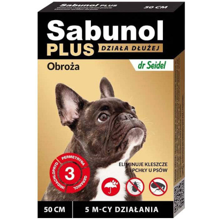 Obroża przeciw pchłom Sabunol Plus dla psa 50cm