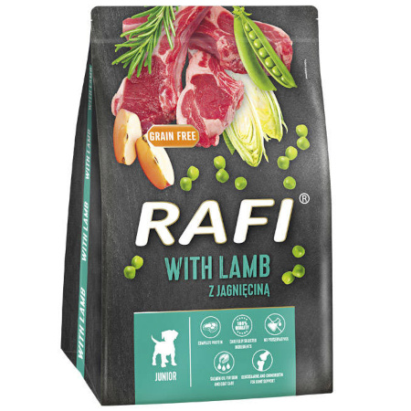 Sucha karma dla psa Rafi Junior z jagnięciną worek 3 kg