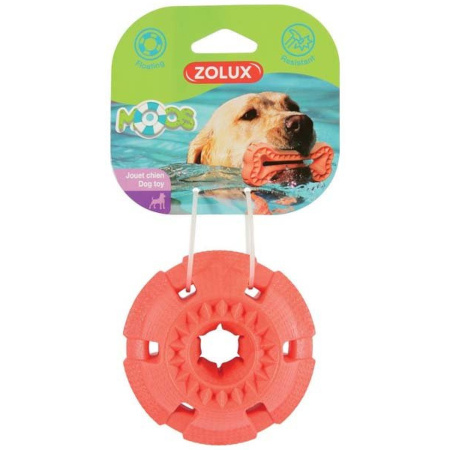 Zolux TPR Moos Zabawka gryzak dla psa piłka pomarańczowa 9,5 cm