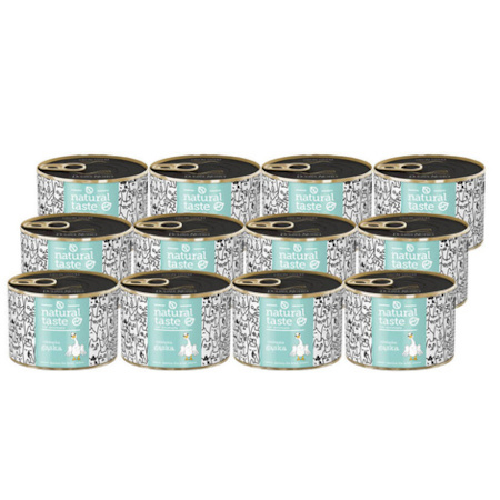 Mokra karma dla kota Natural Taste Niewąska Gąska – danie z gęsi zestaw 12 x 185 g