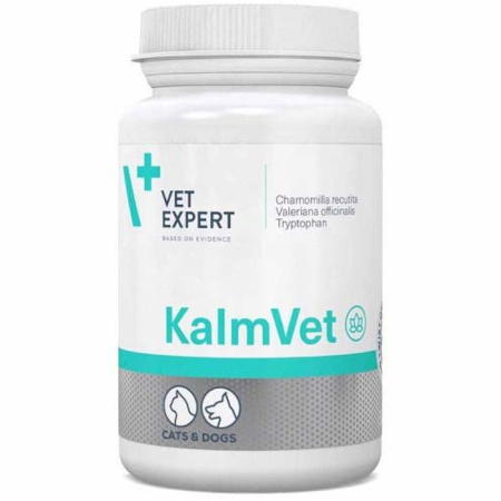 VetExpert KalmVet Suplement diety dla psa i kota zmniejszający objawy stresu 60 tabletek