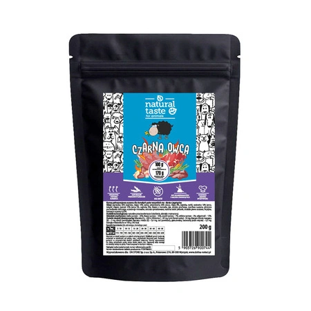 Karma suszona dla psa Natural Taste Czarna Owca 200 g