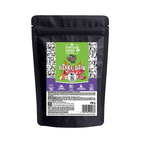 Karma suszona dla psa Natural Taste Dziki Dzik 200 g