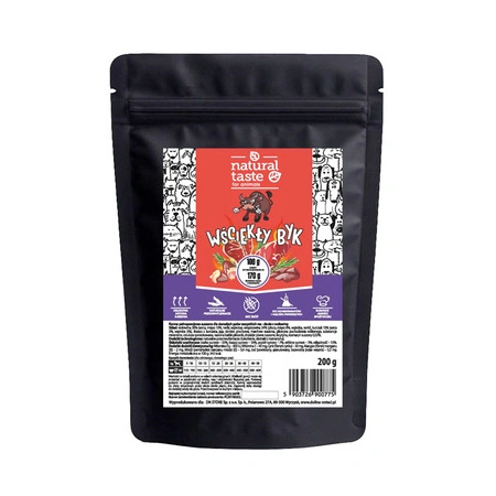 Karma suszona dla psa Natural Taste Wściekły Byk 200 g