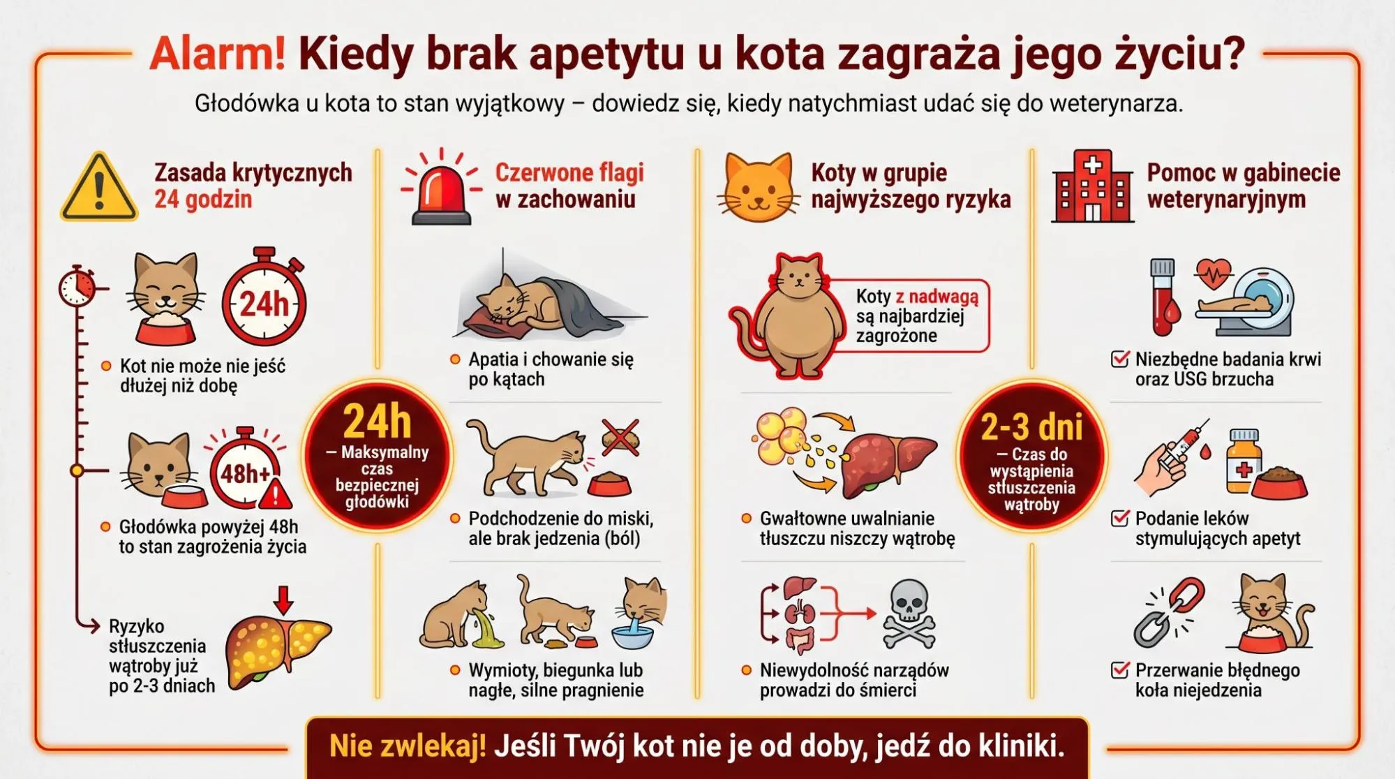 Alarm! Kiedy brak apetytu u kota zagraża jego życiu?