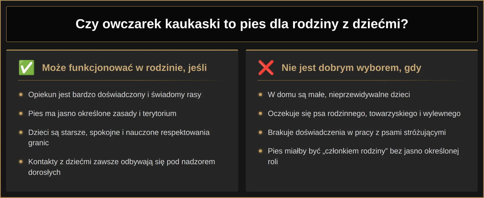 Czy owczarek kaukaski to pies dla rodziny z dziećmi?