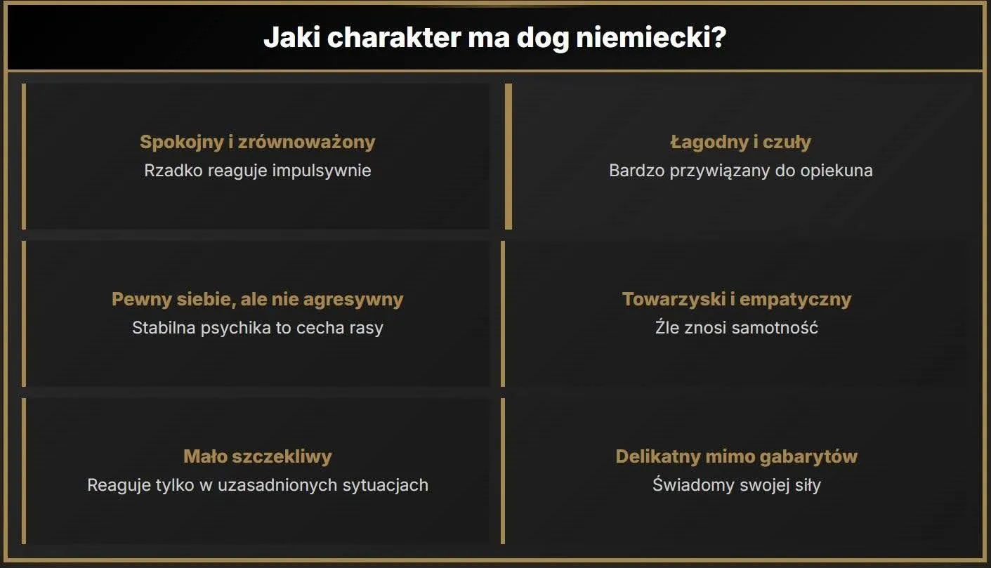 Jaki charakter ma dog niemiecki?