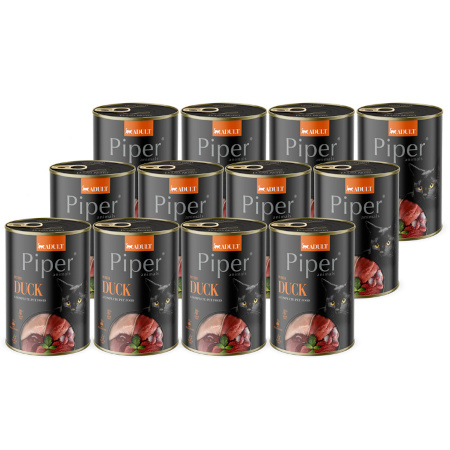 Mokra karma dla kota Piper Animals z kaczką zestaw 12 x 400 g