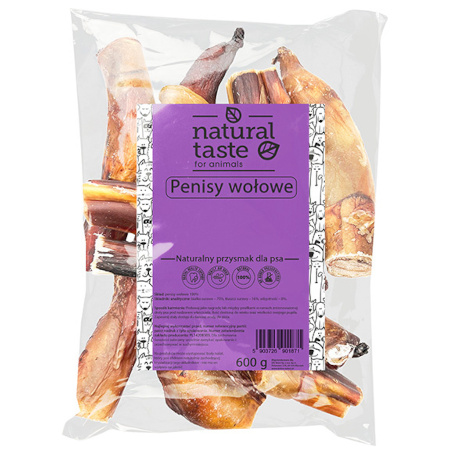 Natural Taste naturalny przysmak gryzaki dla psa penisy wołowe 600 g