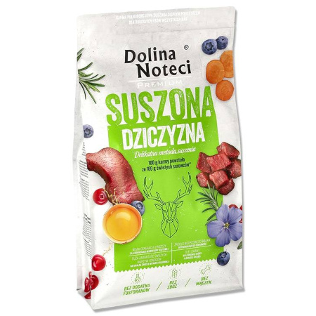 Karma suszona dla psa Dolina Noteci Premium dziczyzna 9 kg