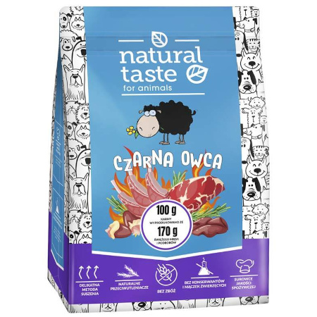 Karma suszona dla psa Natural Taste Czarna Owca 1 kg