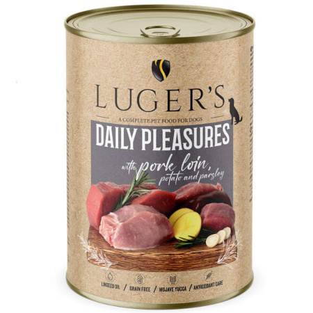 Karma mokra dla psa Luger's Daily Pleasures ze schabem wieprzowym, ziemniakiem i pietruszką 400 g