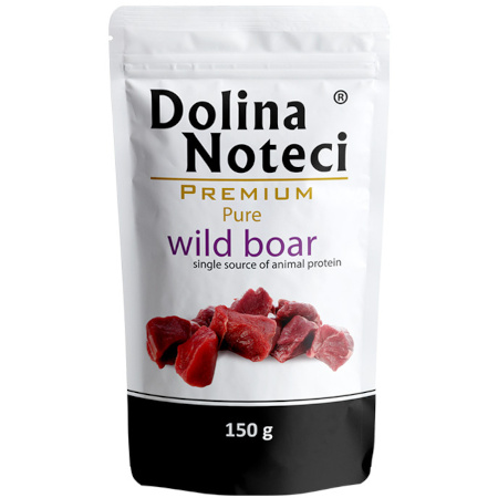 Mokra karma dla psa alergika Dolina Noteci Premium Pure bogata w dzika saszetka 150 g