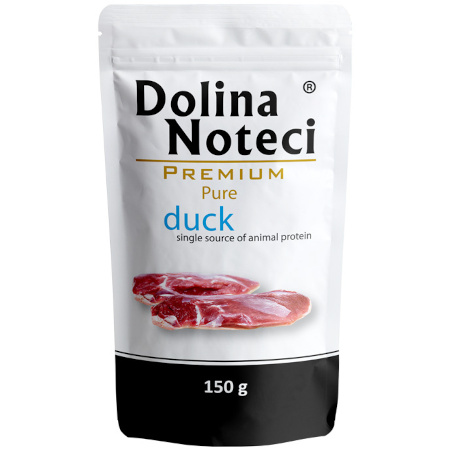 Mokra karma dla psa alergika Dolina Noteci Premium Pure bogata w kaczkę saszetka 150 g