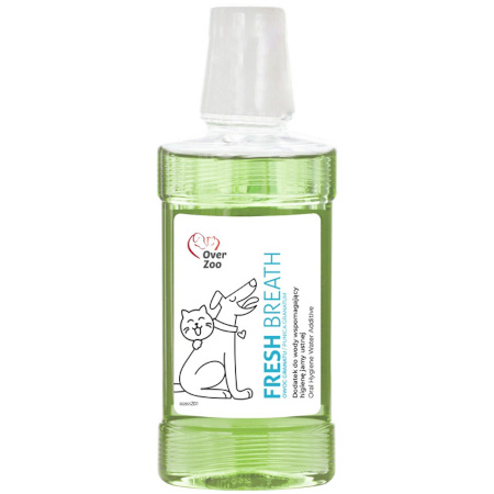 Over Zoo Fresh Breath Płyn do higieny jamy ustnej dla psów i kotów 250 ml