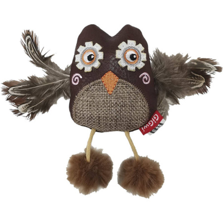 Catch & Scratch Eco line sowa z matatabi, piórkami, eko skórą i eko futerkiem