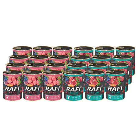 Mokra karma dla psa Rafi junior mix 24 x 400 g