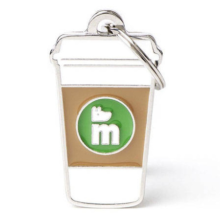 Zawieszka Adresówka Identyfikator z grawerem dla psa i kota kawa