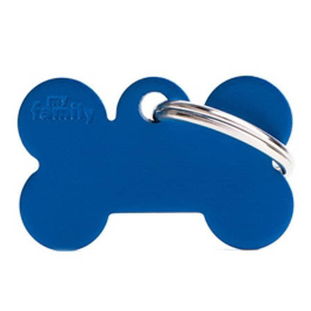 Zawieszka Adresówka Identyfikator z grawerem dla psa i kota mała niebieska kość