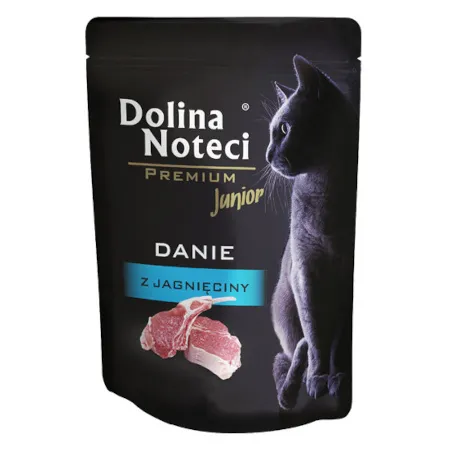 Mokra karma dla kota Dolina Noteci Premium Junior danie z jagnięciny 85 g
