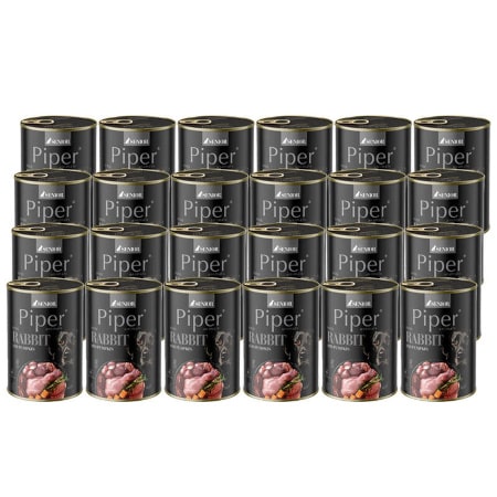 Piper Animals Senior Mokra karma dla psa z królikiem i dynią zestaw 24 x 400 g