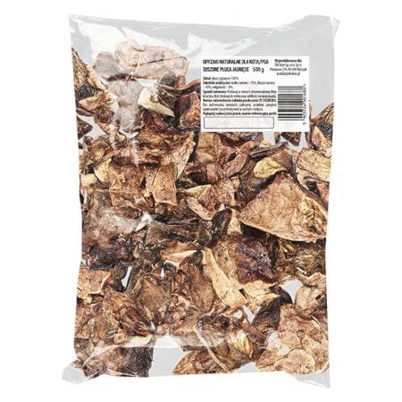 Naturalny przysmak gryzaki dla psa i kota płuca jagnięce 500 g