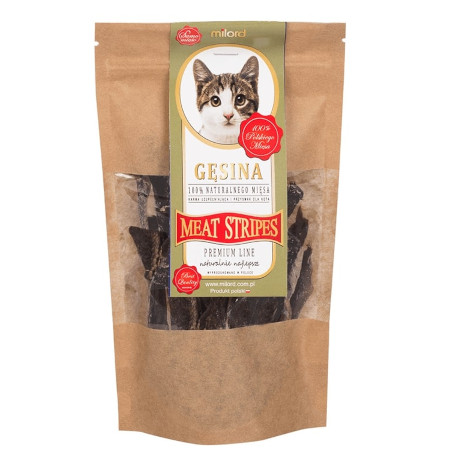 Milord Przysmak dla kota gęś paski 40 g