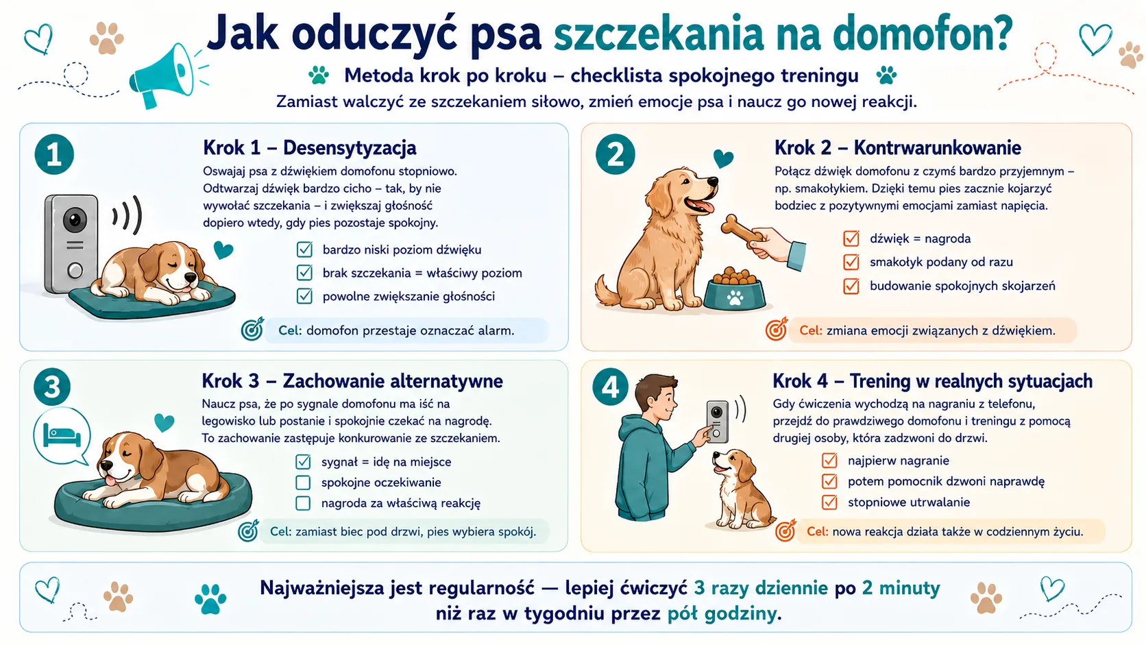 Pies szczeka na domofon – skąd bierze się ten problem i jak go oduczyć?