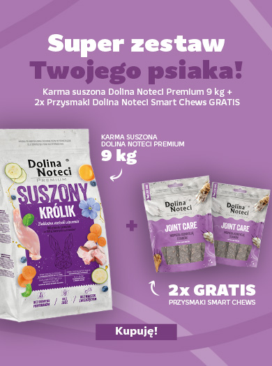 Dolina Noteci karma suszona dla psa z przysmakami gratis