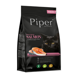 Karma sucha dla kota sterylizowanego Piper Animals ze świeżym łososiem 3 kg