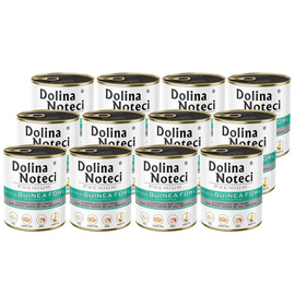 Mokra karma dla psa Dolina Noteci Premium bogata w perliczkę z jabłkiem zestaw 12 x 800 g