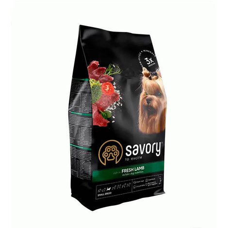 Savory Dog Small Breed Gourmand Fresh Lamb karma sucha dla małych psów jagnięcina 1 kg