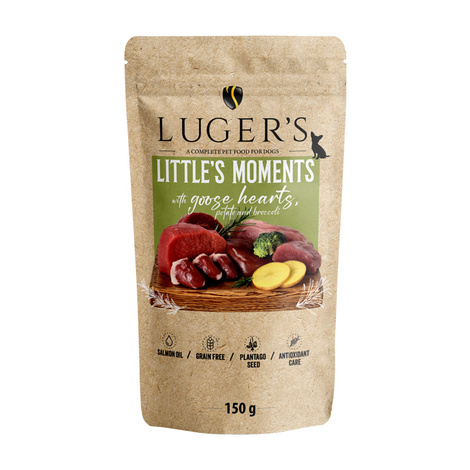 Karma mokra dla psów małych ras Luger's Little's Moments z sercami z gęsi, ziemniakiem i brokułem 150 g