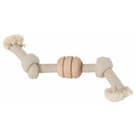 Zolux Wild Mix Zabawka sznurowa 2 węzły z drewnianym krążkiem