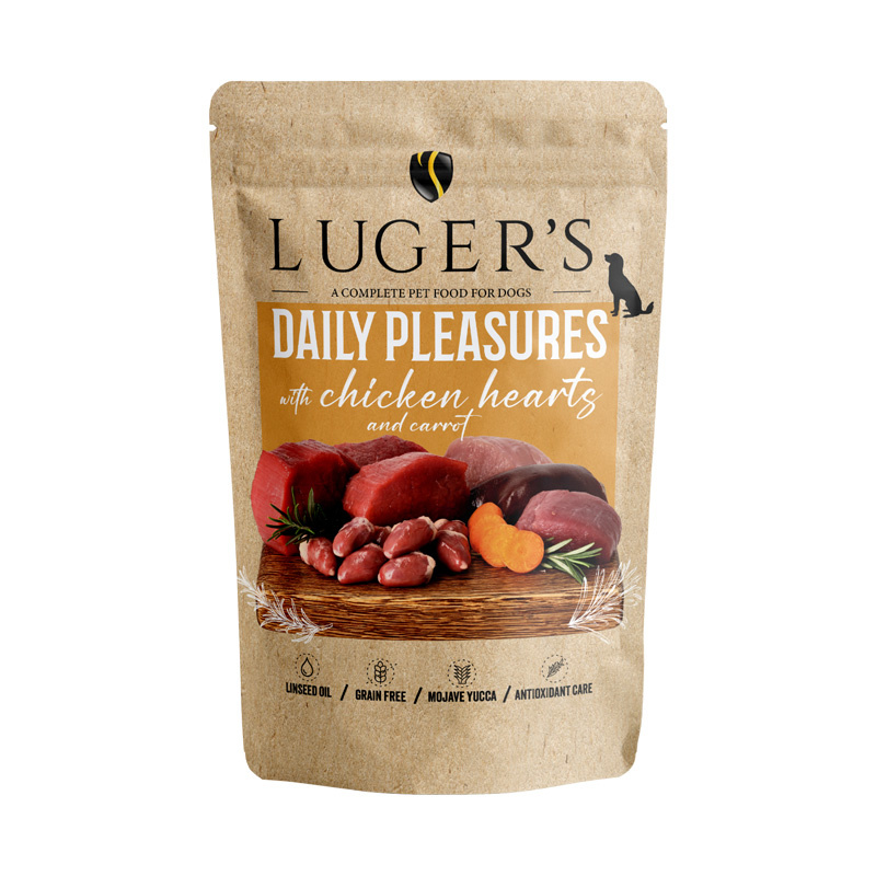 Karma mokra dla psa Luger's Daily Pleasures z sercami z kurczaka i marchewką 500 g
