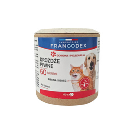Francodex Drożdże piwne suplement dla psów i kotów 60 tabletek