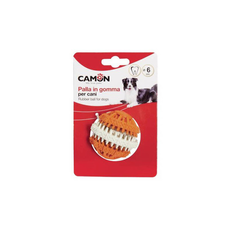 Camon Dental Piłka z pierścieniem zabawka gryzak dla psa 6 cm