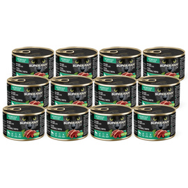 Karma mokra dla kotów sterylizowanych Super Rafi Cat z gęsią i wątróbką z indyka zestaw 12 x 185 g