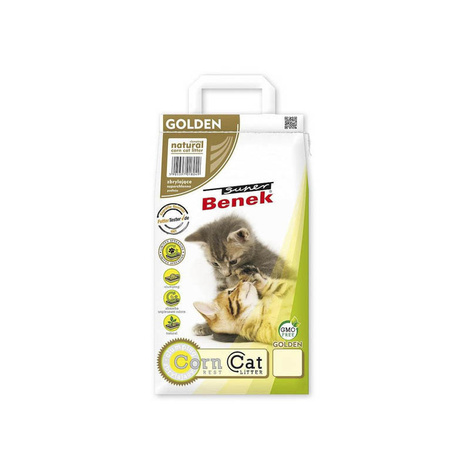 Super Benek Corn Cat Golden Żwirek kukurydziany dla kota Naturalny 25 L