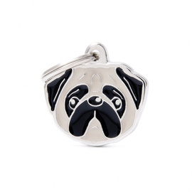 Zawieszka Adresówka Identyfikator z grawerem dla psa mops