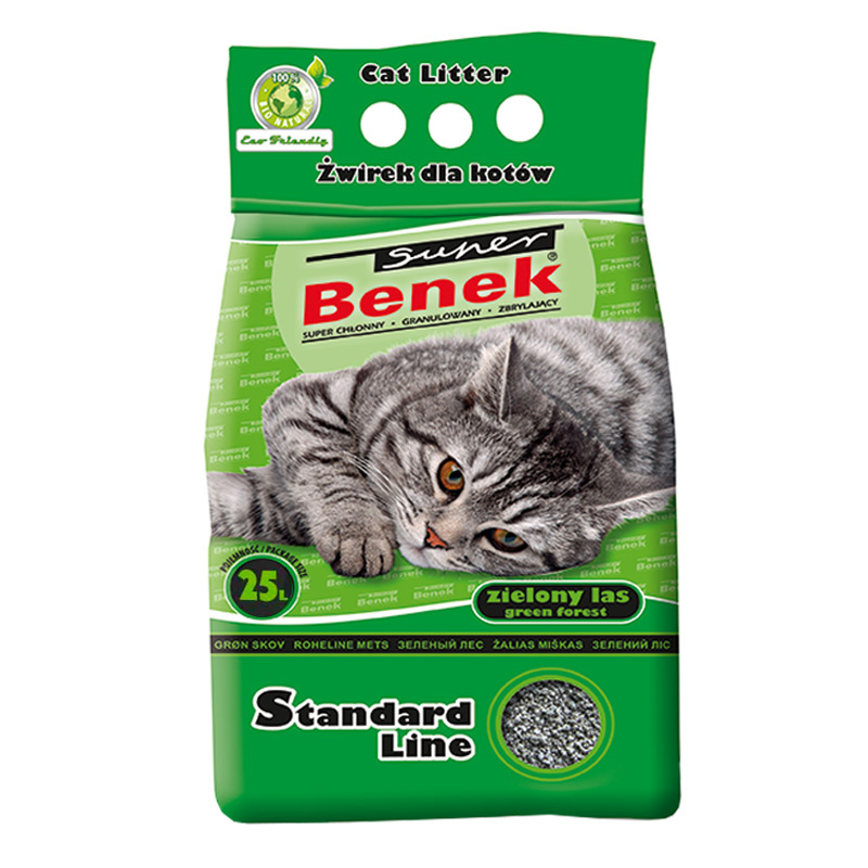 Certech Super Benek Standard Line Żwirek dla kota Zielony Las 25 l