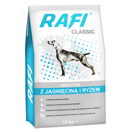Sucha karma dla psa Rafi Classic z jagnięciną i ryżem worek 10 kg