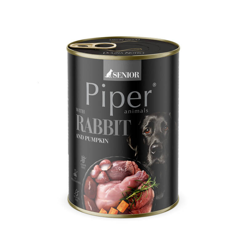 Piper Animals Senior Mokra karma dla psa z królikiem i dynią 400 g