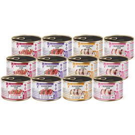 Super Rafi Mini Mokra karma dla psów małych ras mix smaków zestaw 12 x 185 g